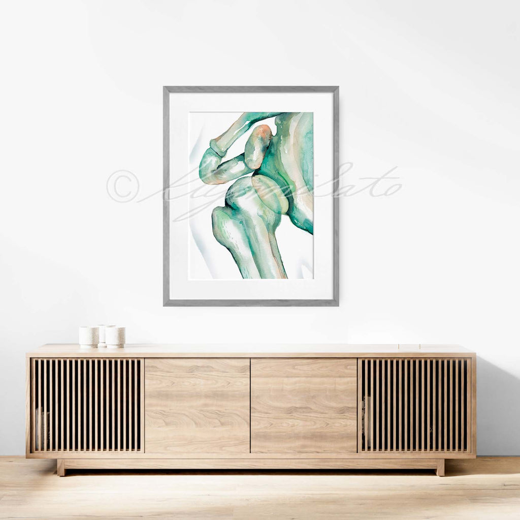 Glenohumeral joint Watercolor Abstract Art