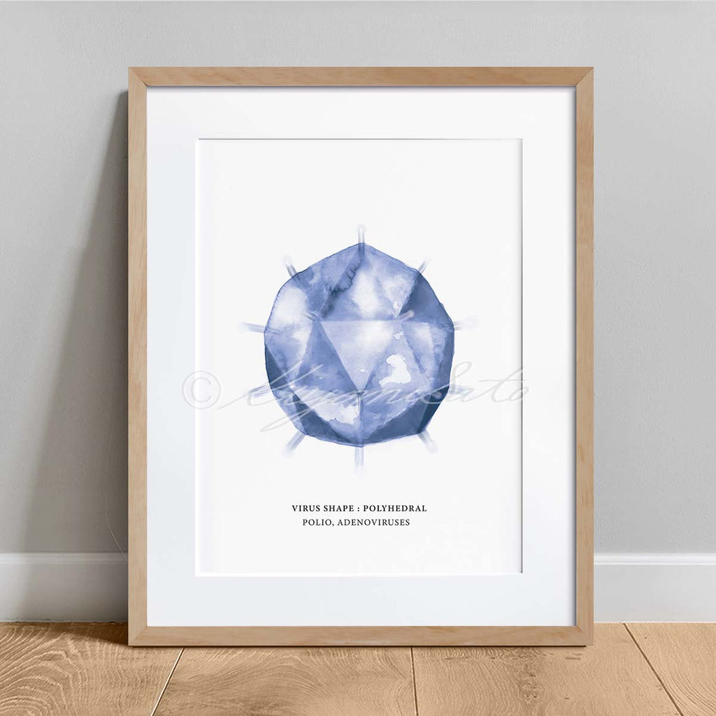 Virus shape Art Poster Set of 3