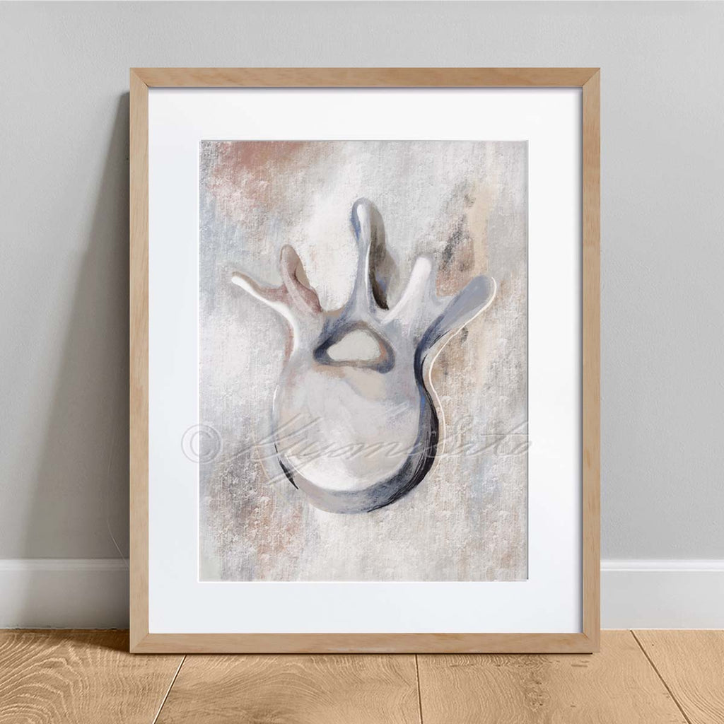 Vertebra Abstract Rust Color Orthopedics Art Poster