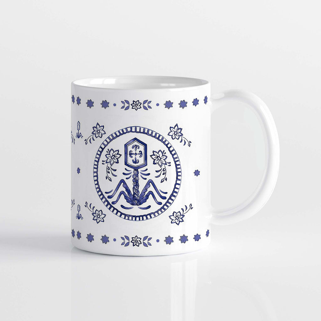 Virus Bacteriophage Porcelain Mug