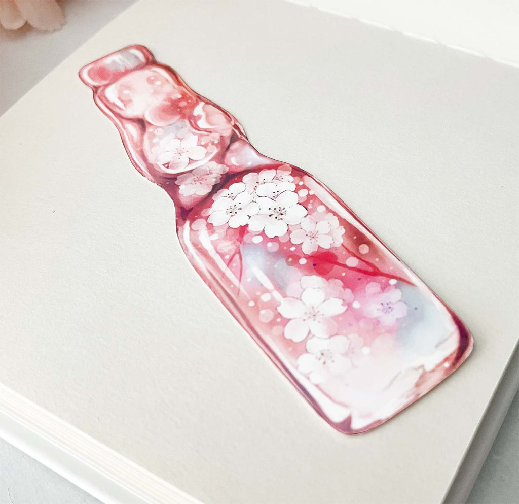 Sakura Ramune Holographic Laminated sticker