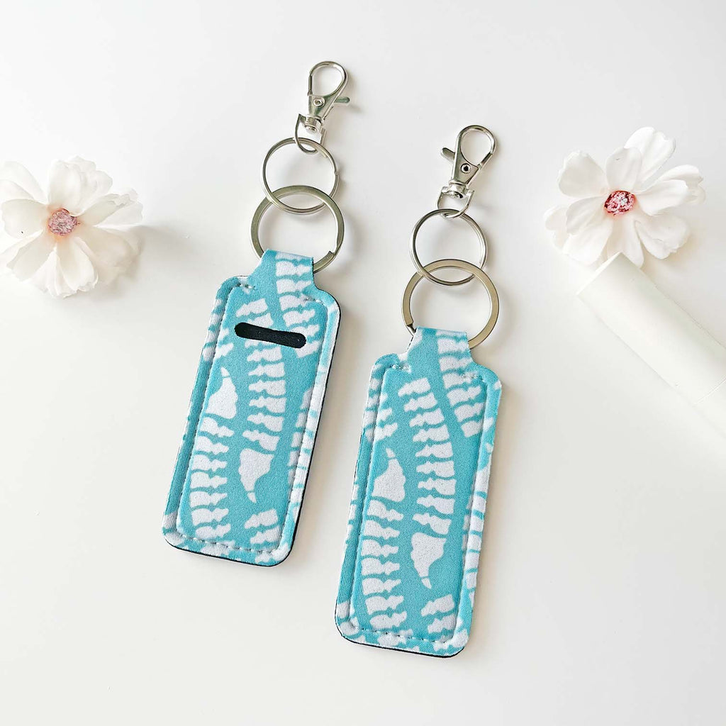 Spine Textile Lip Balm Holder keychain