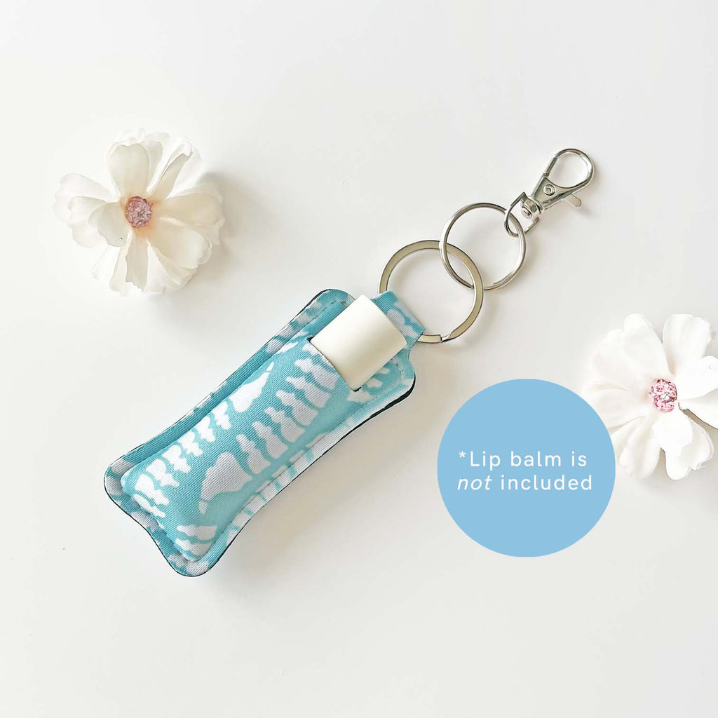 Spine Textile Lip Balm Holder keychain