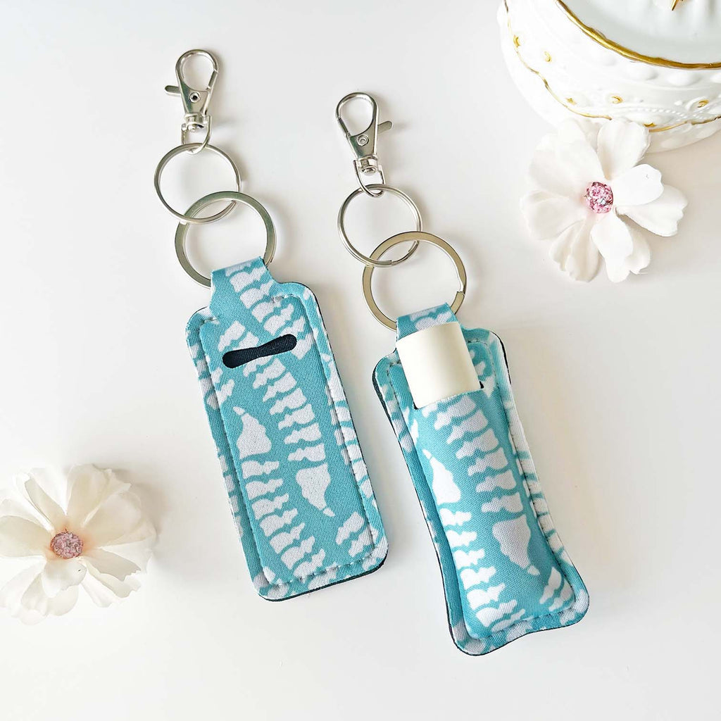 Spine Textile Lip Balm Holder keychain