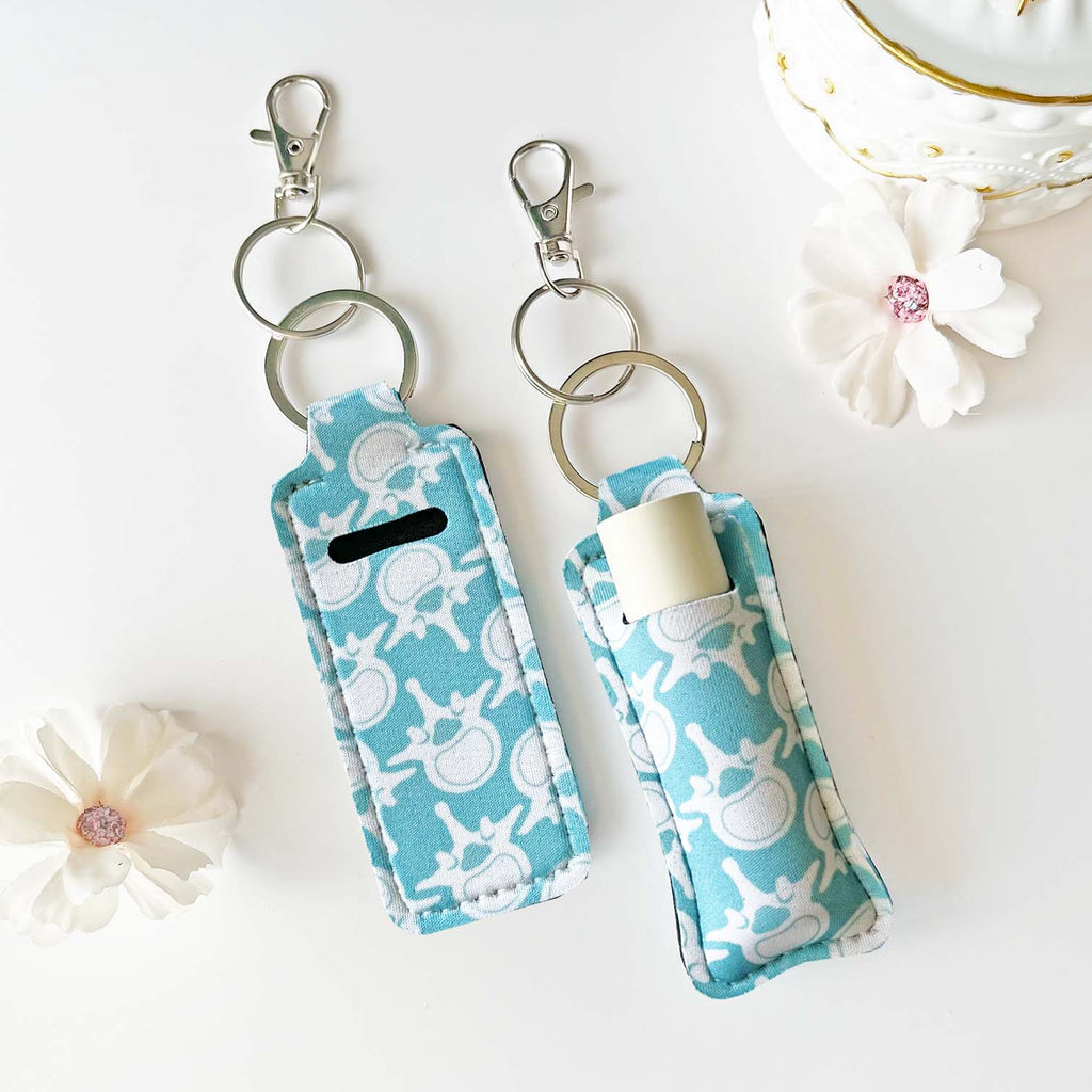 Vertebrae Textile Lip Balm Holder keychain