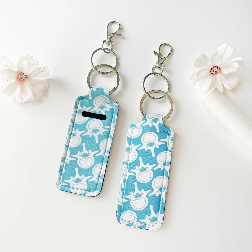 Vertebrae Textile Lip Balm Holder keychain